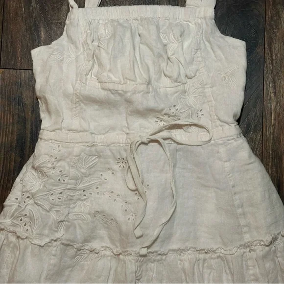 Anthropologie Linen square neckline midi dress size Medium - Picture 12 of 16